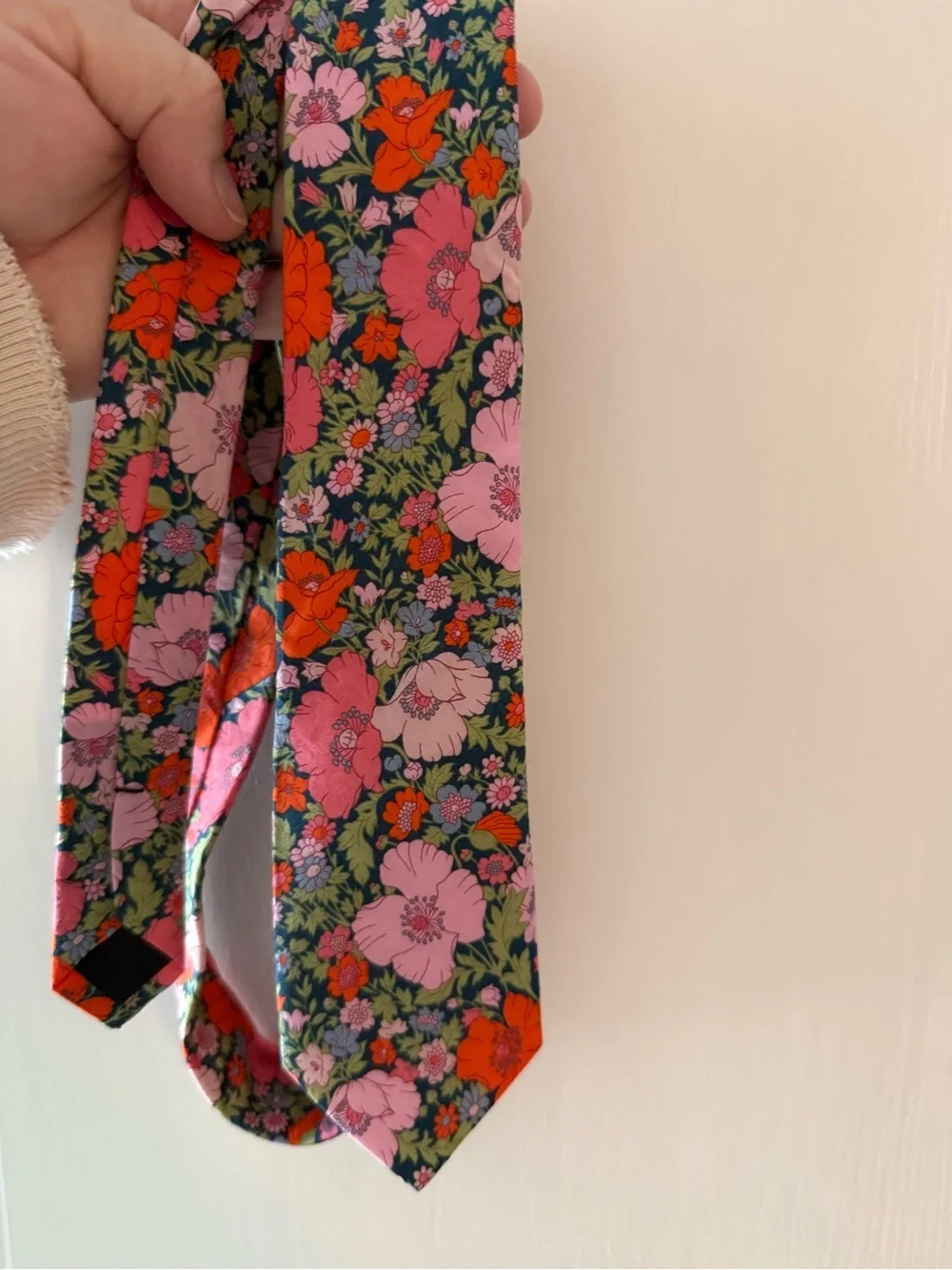 Crewcuts Floral Boys Tie in Pink, Green and Orange